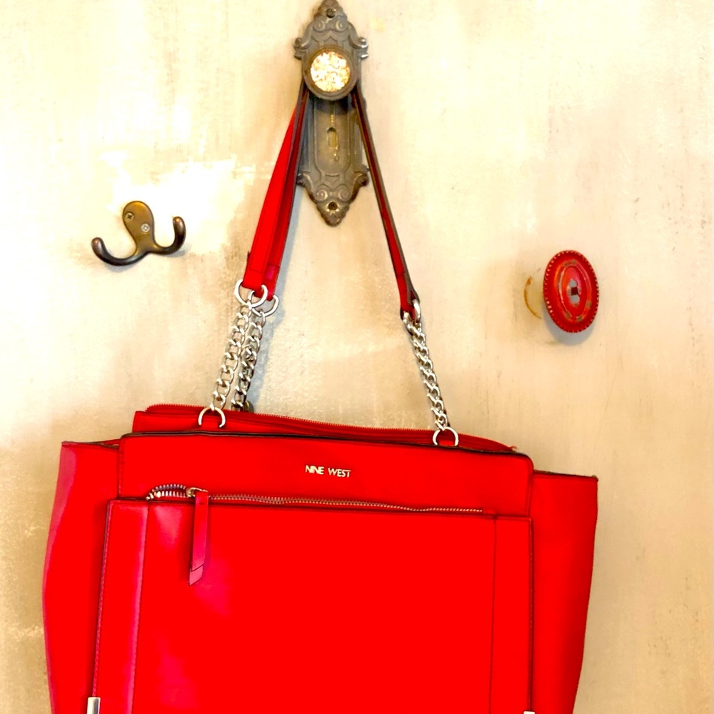 Nine West. Shoulder Bag. Red,  Very much like New